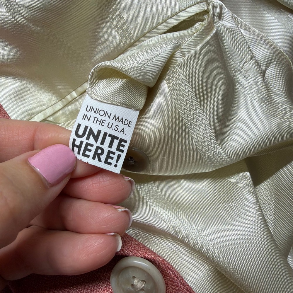 Austin Reed 41R Salmon Herringbone Sport Coat Blazer Union Made USA Wedding - Picture 11 of 15